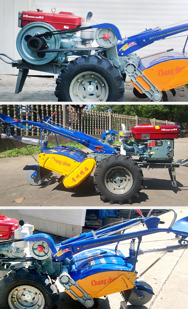 🚜 Trattore Agricolo a Piedi 22HP con Fresa Rotativa - Multifunzione per Agricoltura