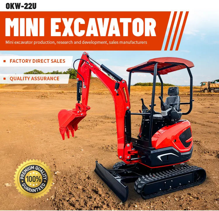 Nuovo Mini Escavatore 2 Ton | Escavatore Cingolato Compatto con Cabina 🚜