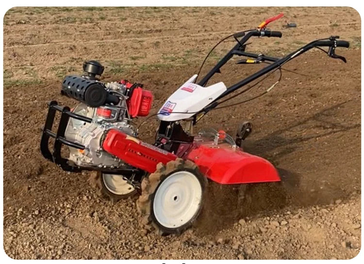 🌾 Mini Power Tiller - Trattore Agricolo Multifunzione a Piedi