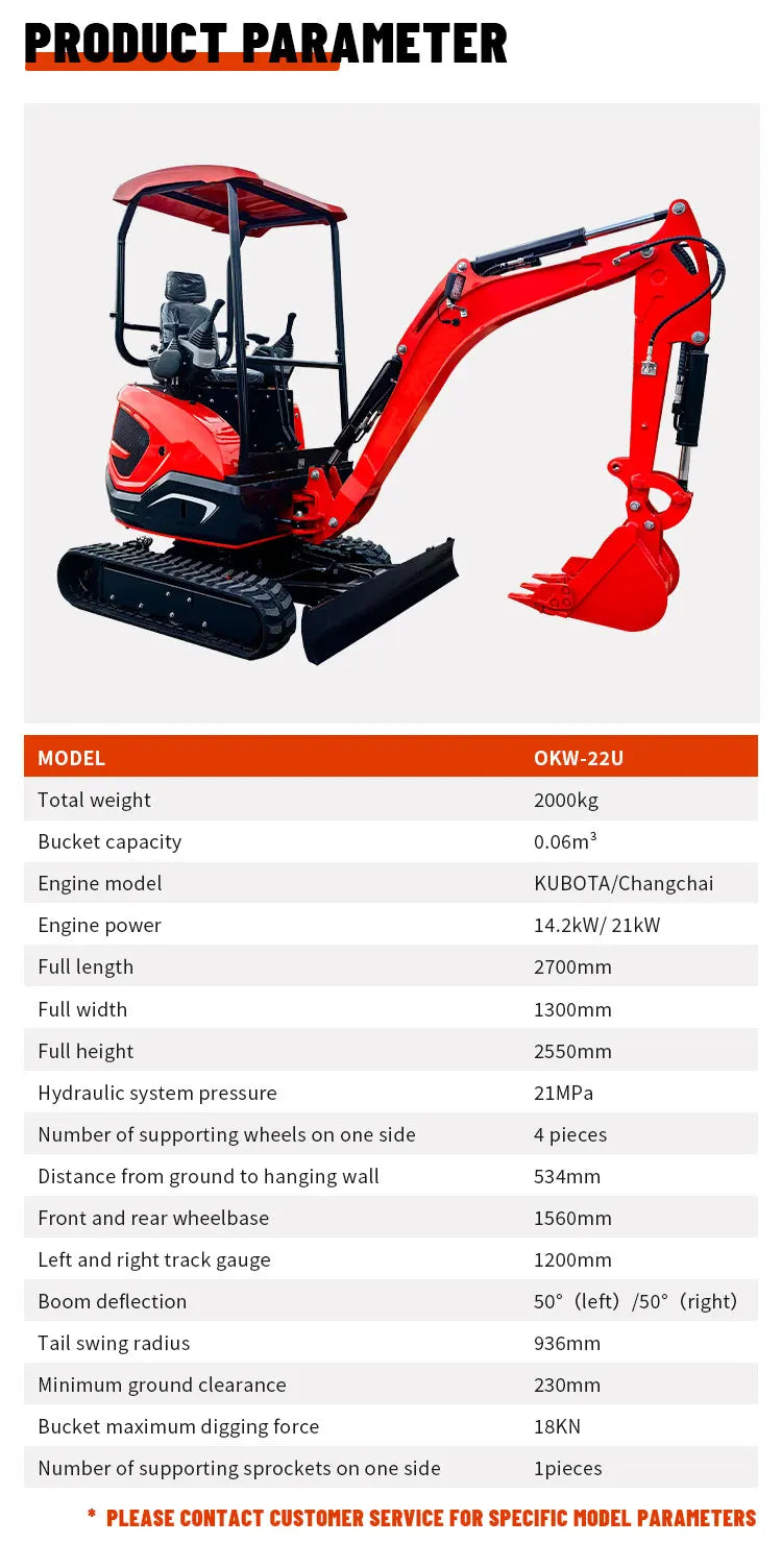 🚜 Mini Escavatore 2.2 Ton, Escavatore Cingolato Compatto, Micro Escavatore per Agricoltura, Escavatore Idraulico Piccolo, Digger 2 Ton, Mini Escavatore Economico