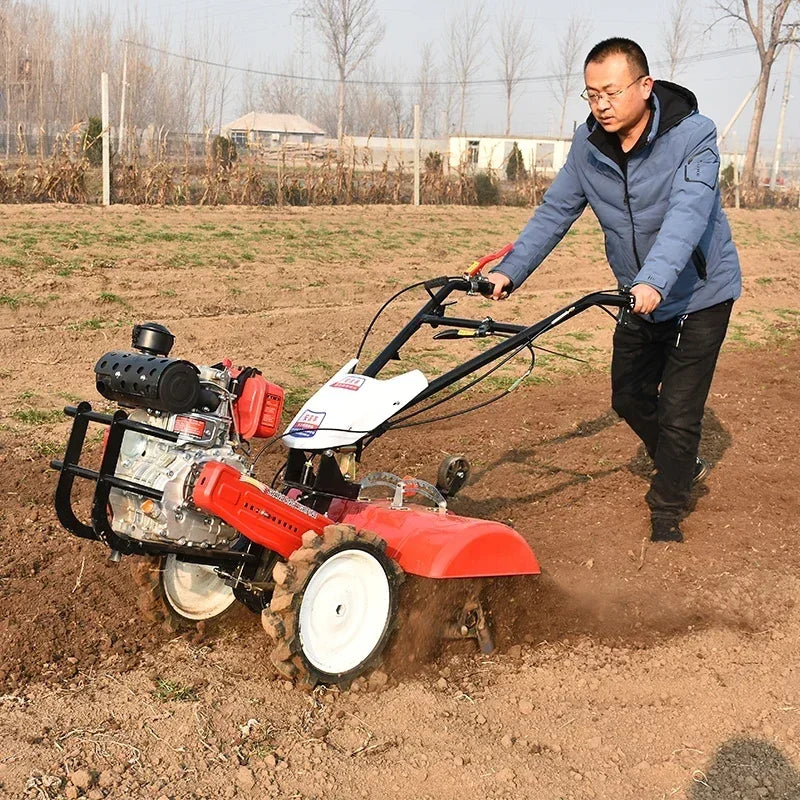 🌾 Mini Power Tiller - Trattore Agricolo Multifunzione a Piedi