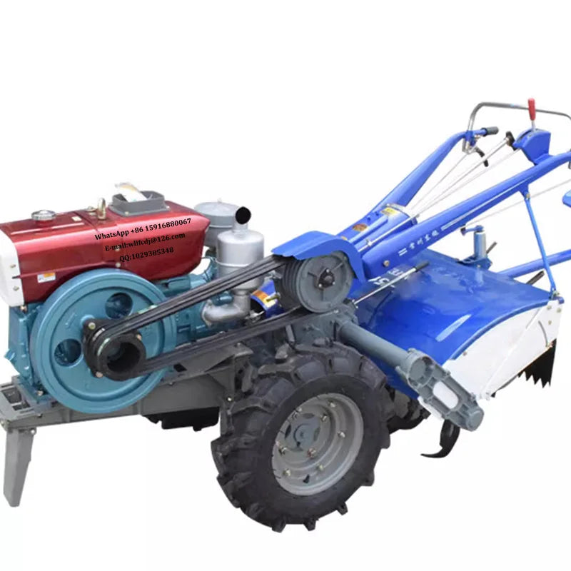 🚜 Mini Trattore Agricolo 22HP - Motocoltivatore Diesel a Due Ruote per Lavori Agricoli