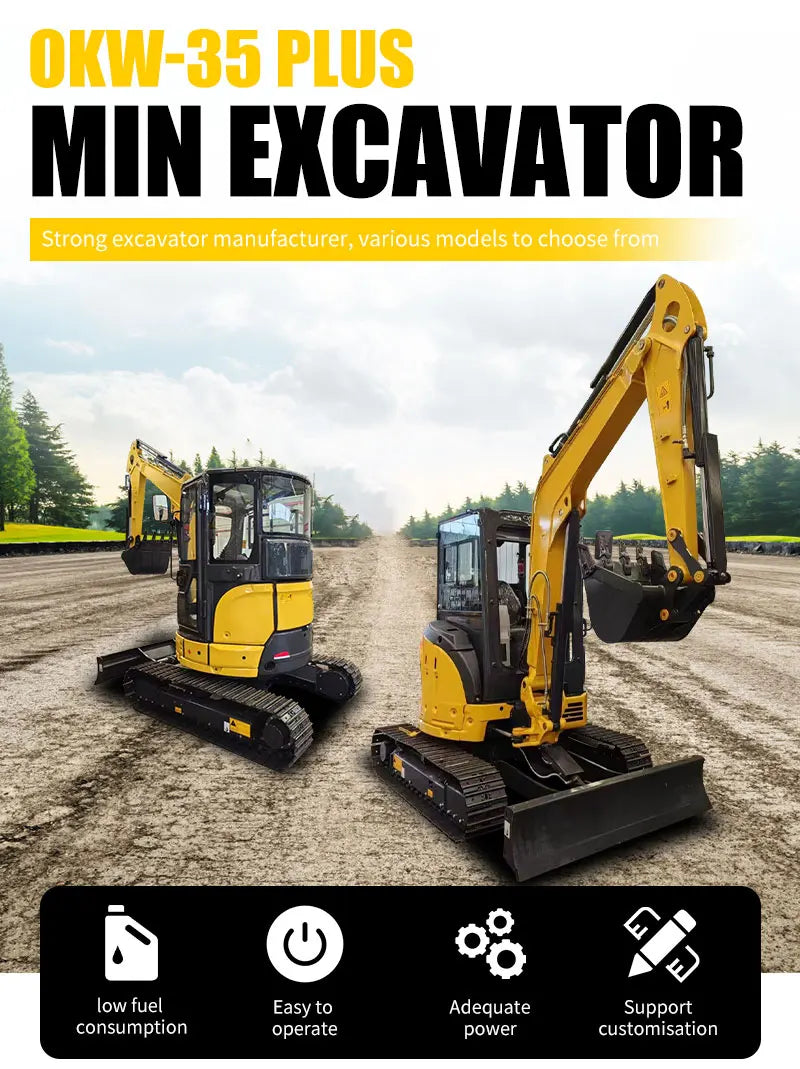 🚜 Mini Escavatore 3.5 Ton CE – Compatto, Potente e Versatile!