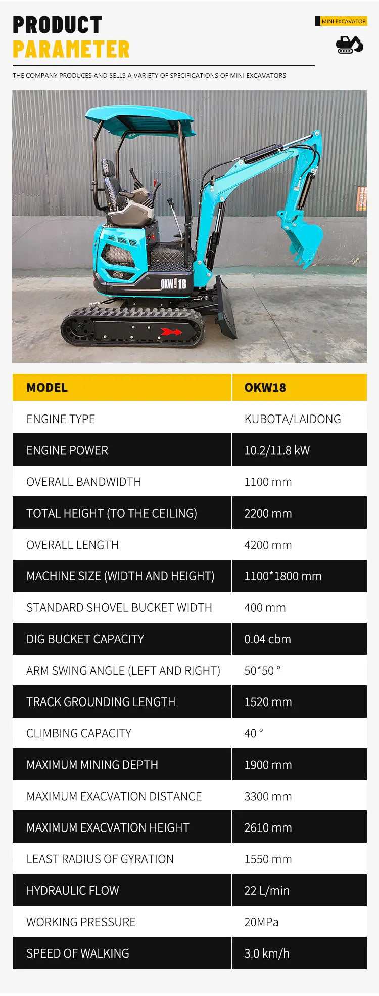 🚜 Mini Escavatore 1.8 Ton Diesel – Compatto, Potente e Affidabile!