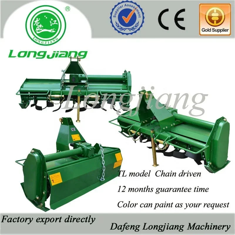 Mini tractor agricultural machinery light rotary tiller Rototiller  chain drive for farm and home use