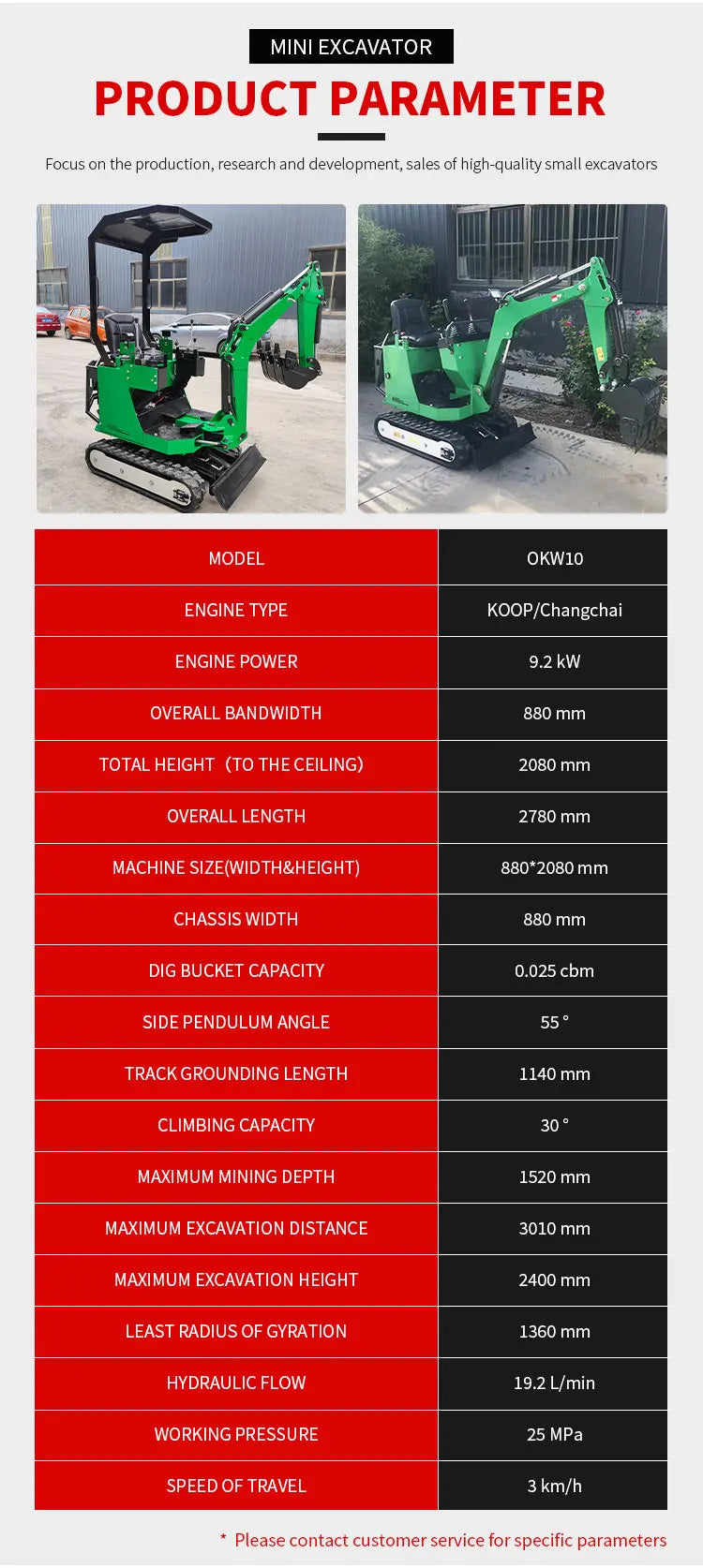 Mini Escavatore 1 Ton – Macchina Agricola Personalizzabile 🚜