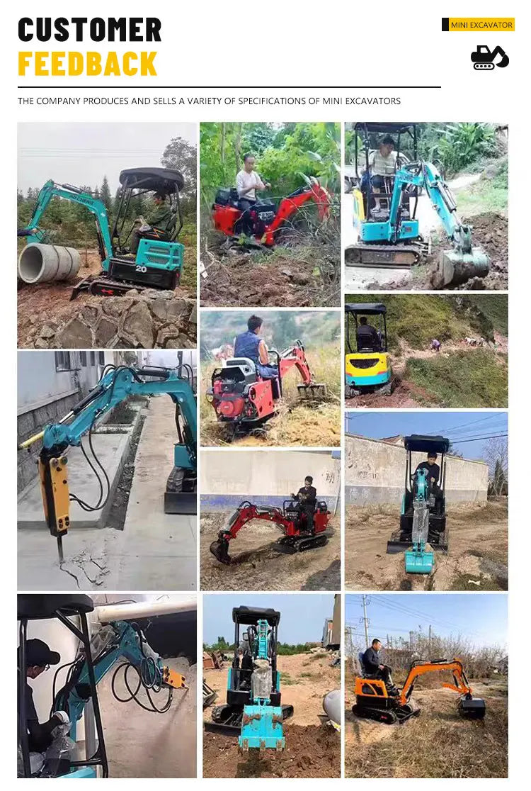 🚜Mini Excavator Small Digger 1.8 Ton Mini Excavator Micro Digger 1800kg Small Bagger Customization For Sale