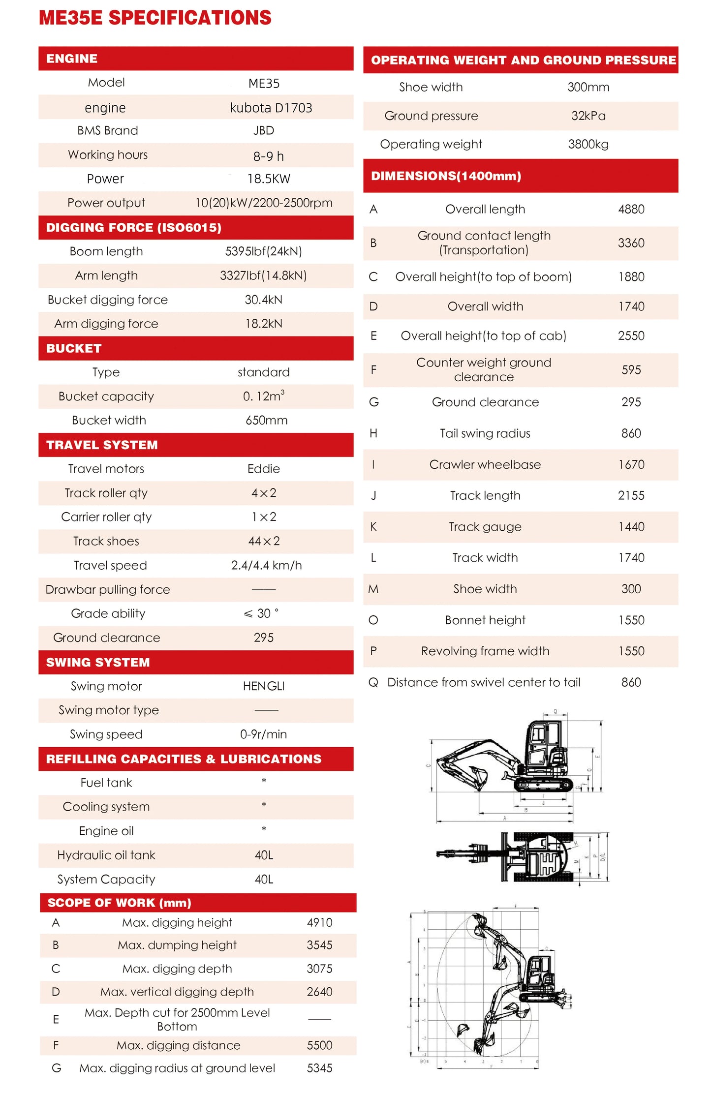 🚜Escavatore Mini 3.5 Ton – Potenza e Precisione per Ogni Lavoro